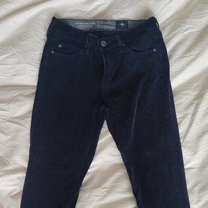 AG Stevie ankle cordoroy navy pant